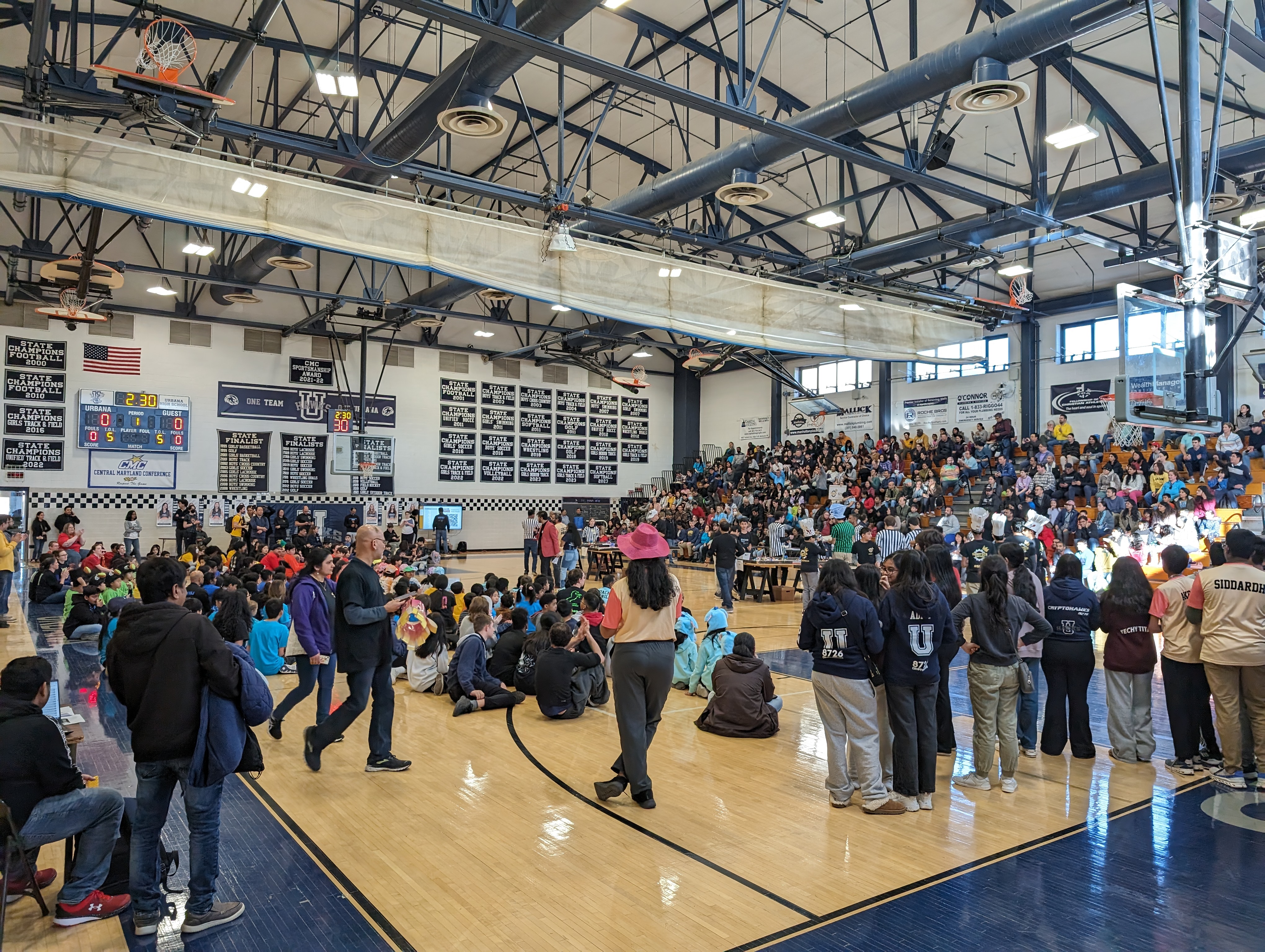 Frederick FLL Qualifier event at Urbana High School gymnasium