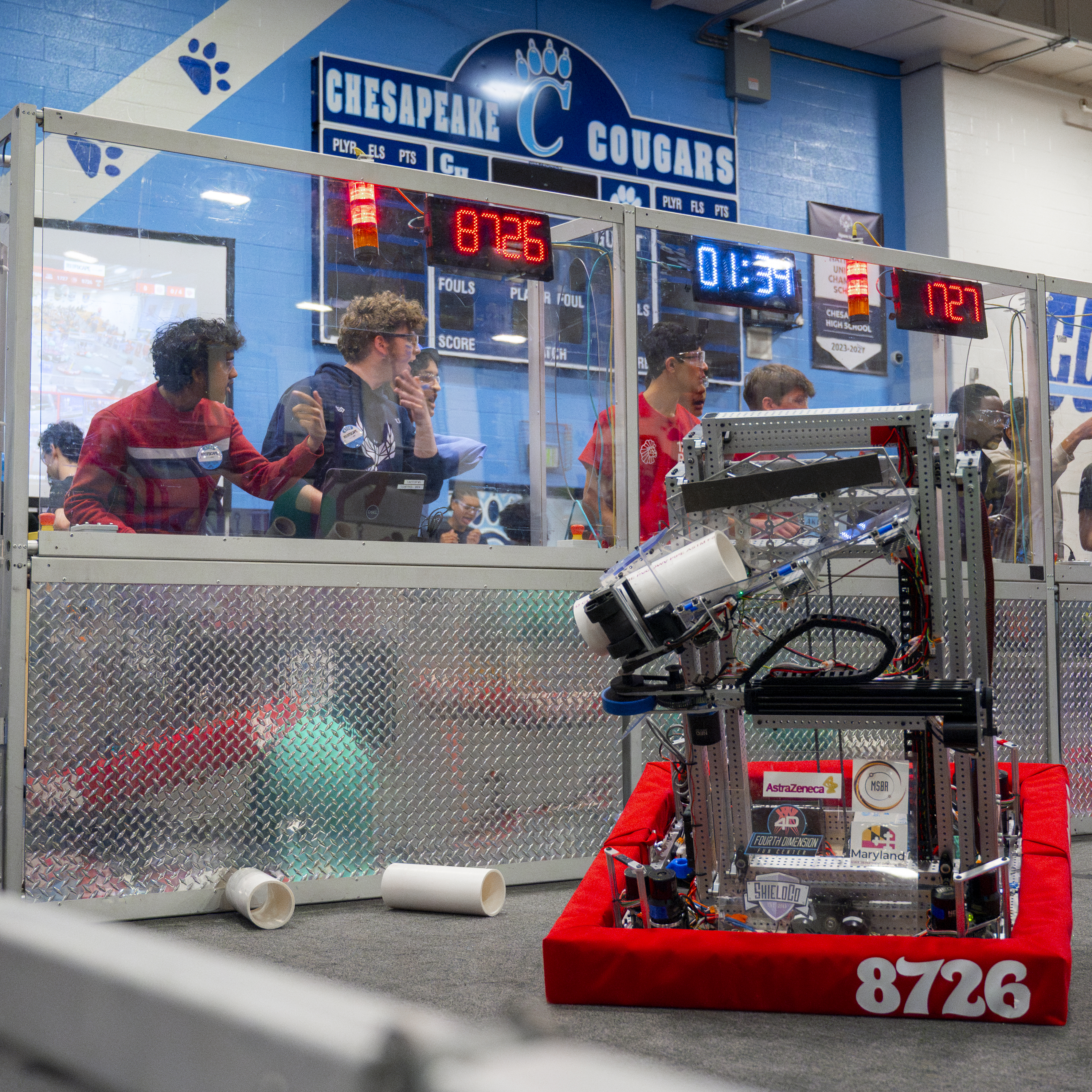 CryptoHawks robot on the competition field