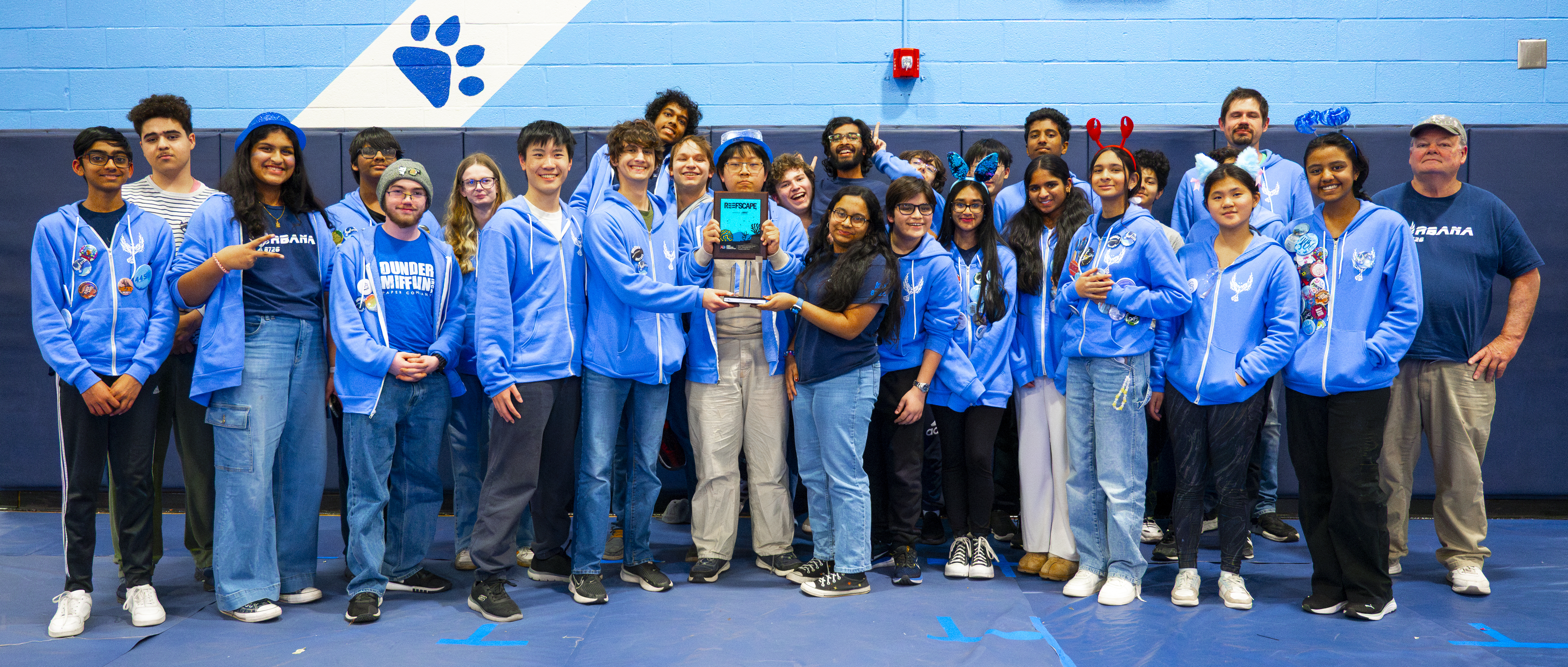 CryptoHawks FRC Team 8726 with their award